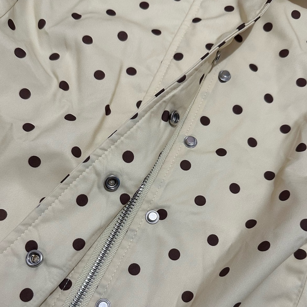 Polka Dot Long-Sleeve Blouse - Cream/Black - Picture 4 of 4